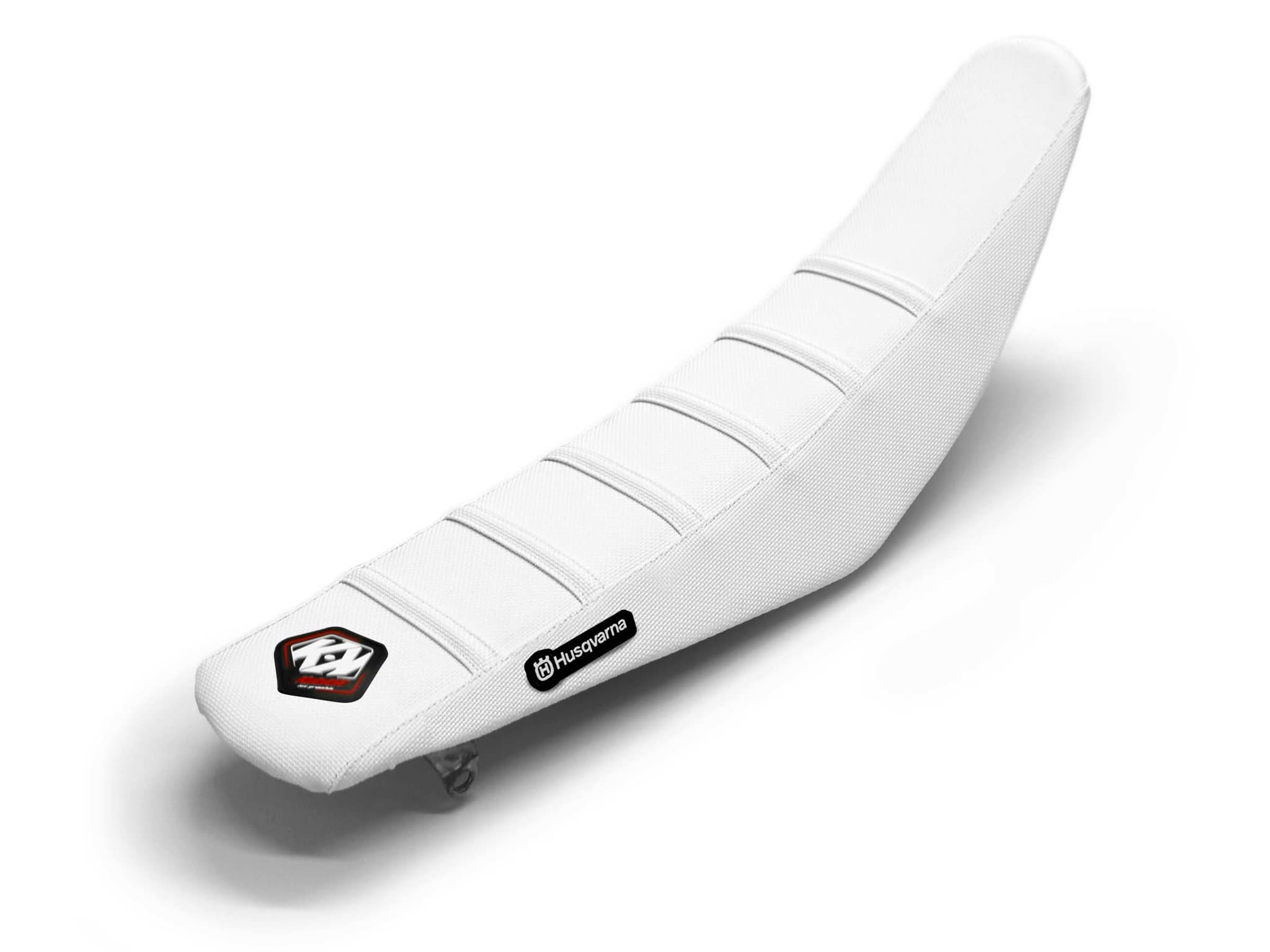 Seat Cover Dirt Bike HUSQVARNA White 6 Ribs