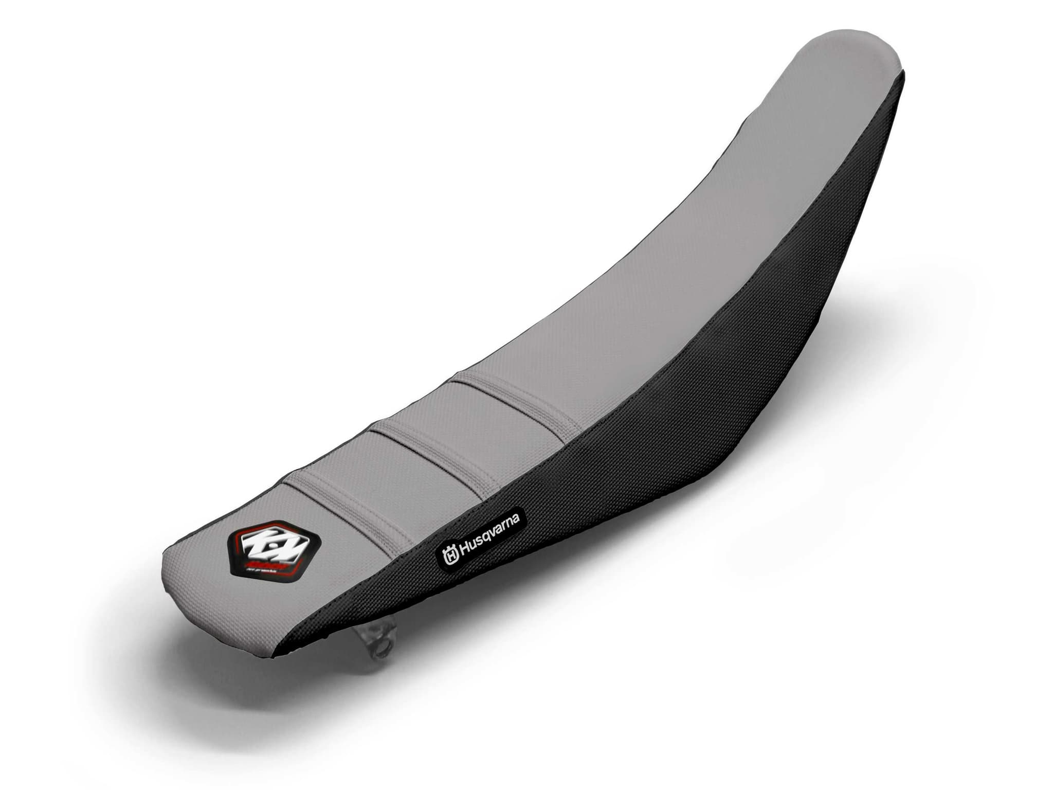 HUSQVARNA Dirt Bike Seat Cover Black/Grey 3 Ribs