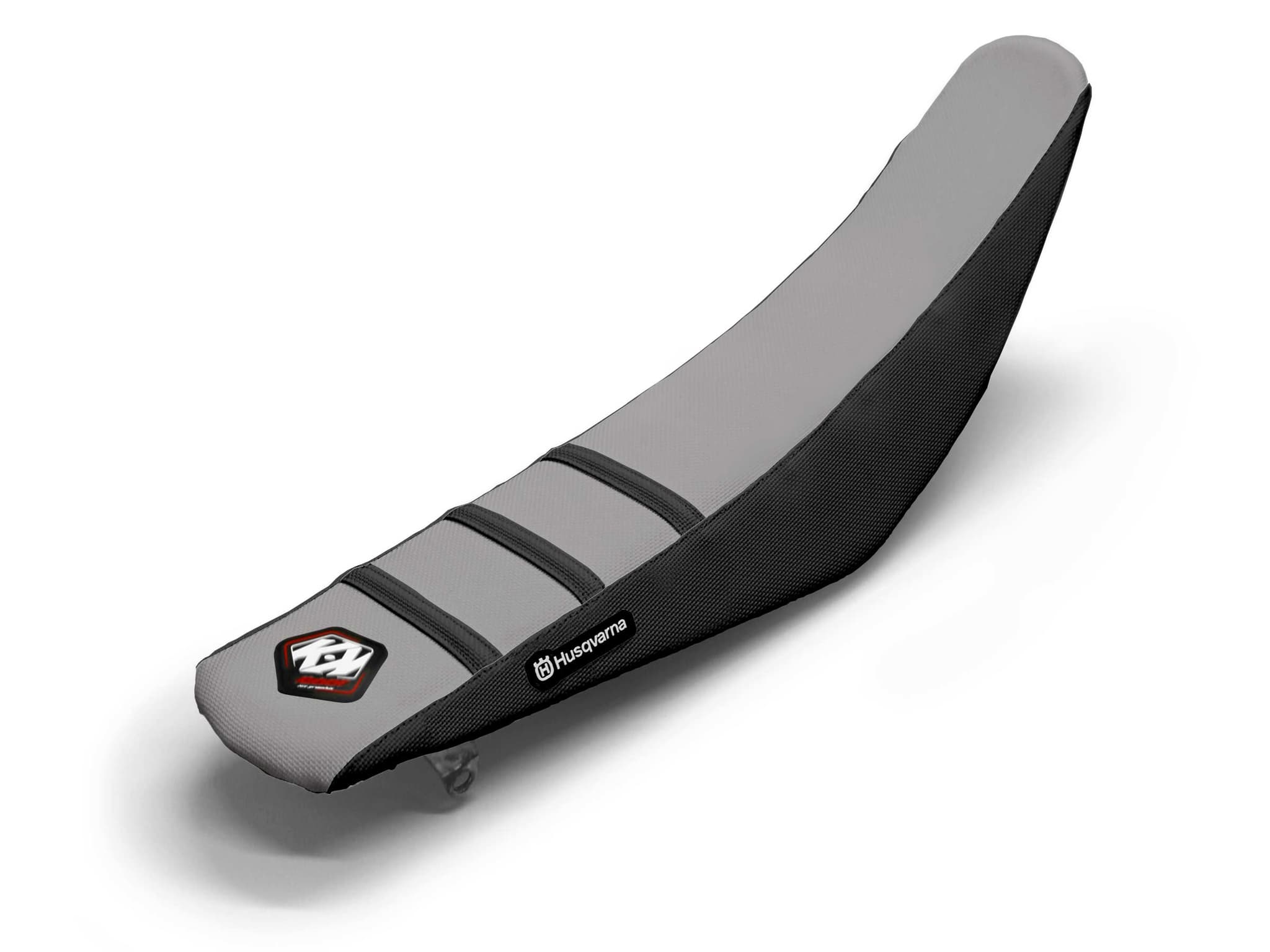 HUSQVARNA Dirt Bike Seat Cover Black/Grey 3 Ribs