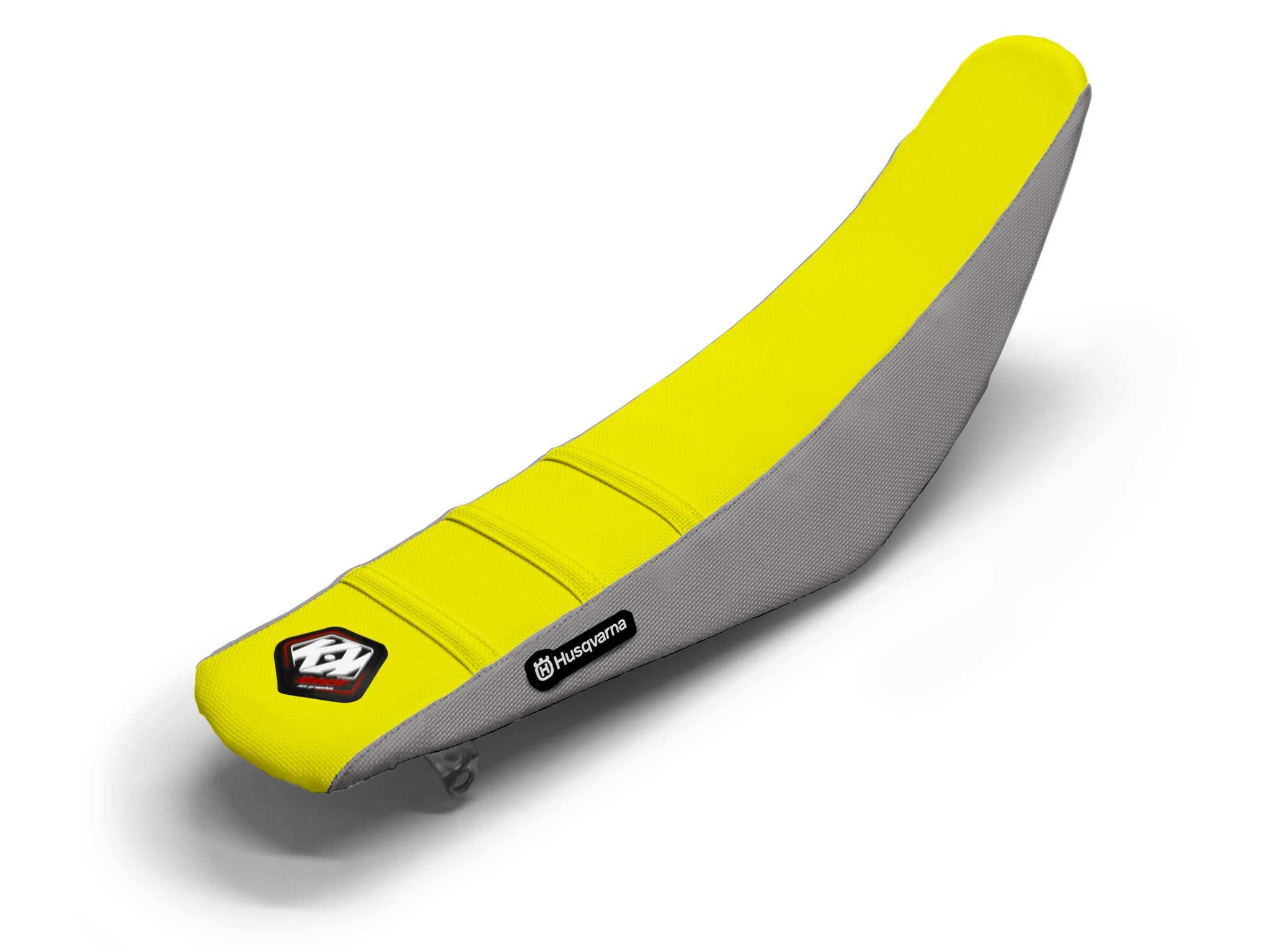 HUSQVARNA Dirt Bike Seat Cover Yellow/Grey 3 Ribs