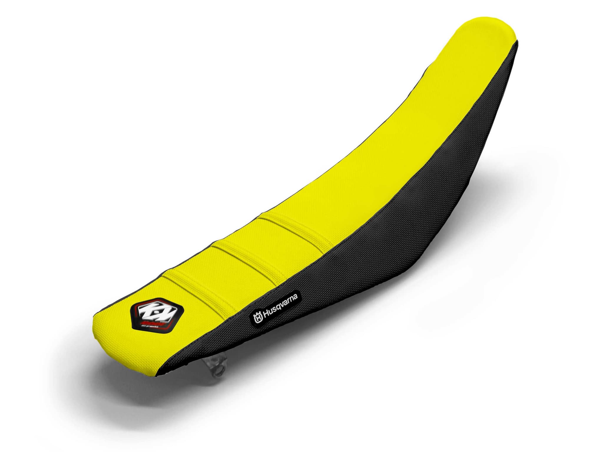 HUSQVARNA Dirt Bike Seat Cover Black/Yellow 3 Ribs