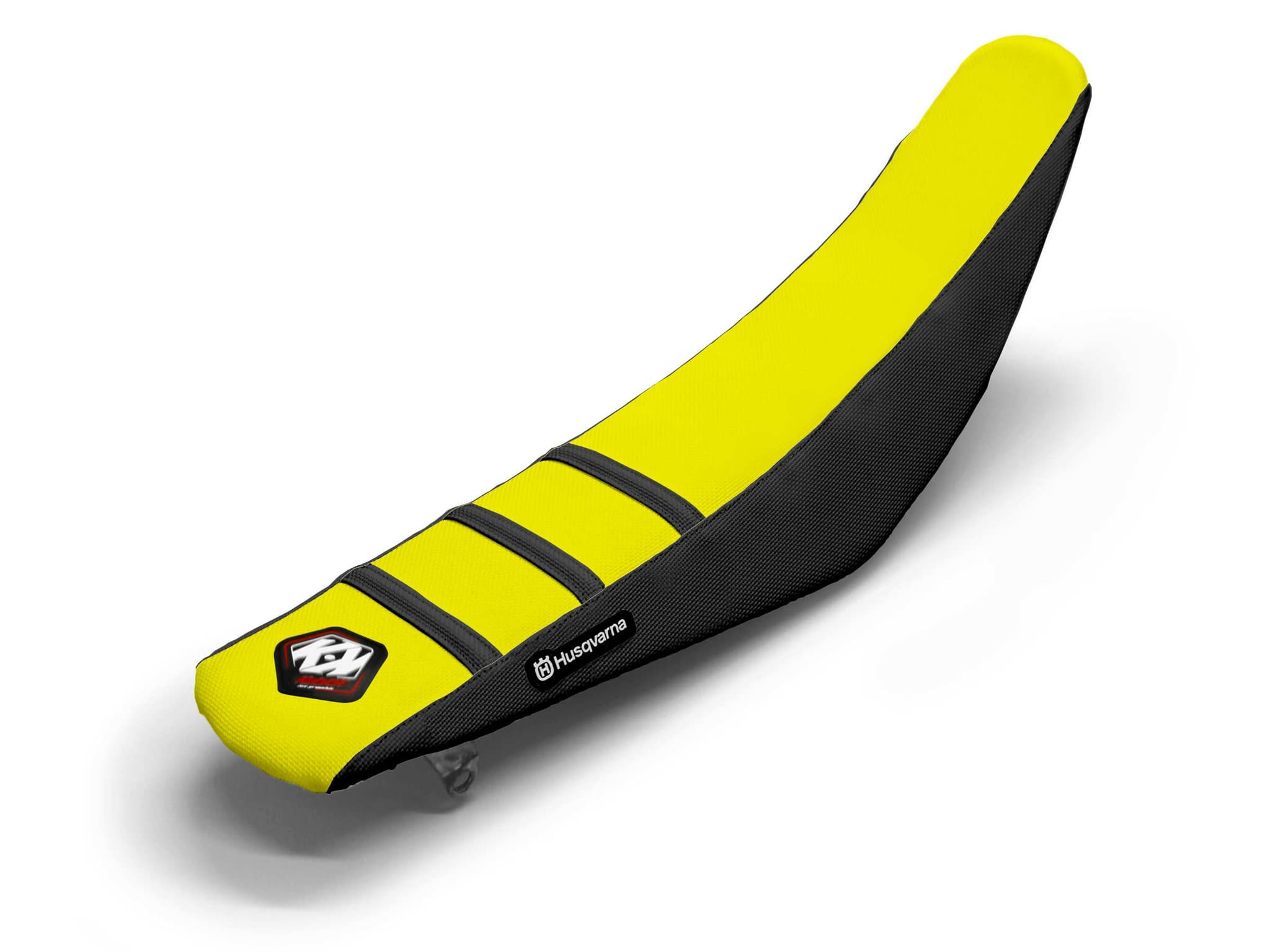 HUSQVARNA Dirt Bike Seat Cover Black/Yellow 3 Ribs
