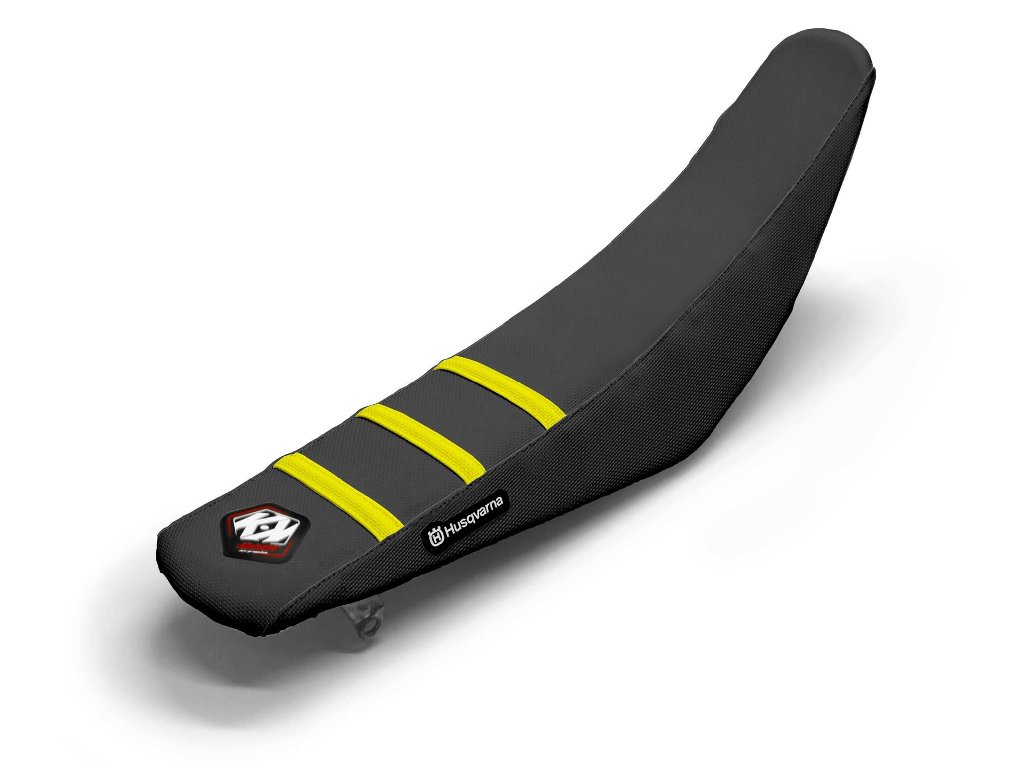 HUSQVARNA Dirt Bike Seat Cover Black/Yellow 3 Ribs