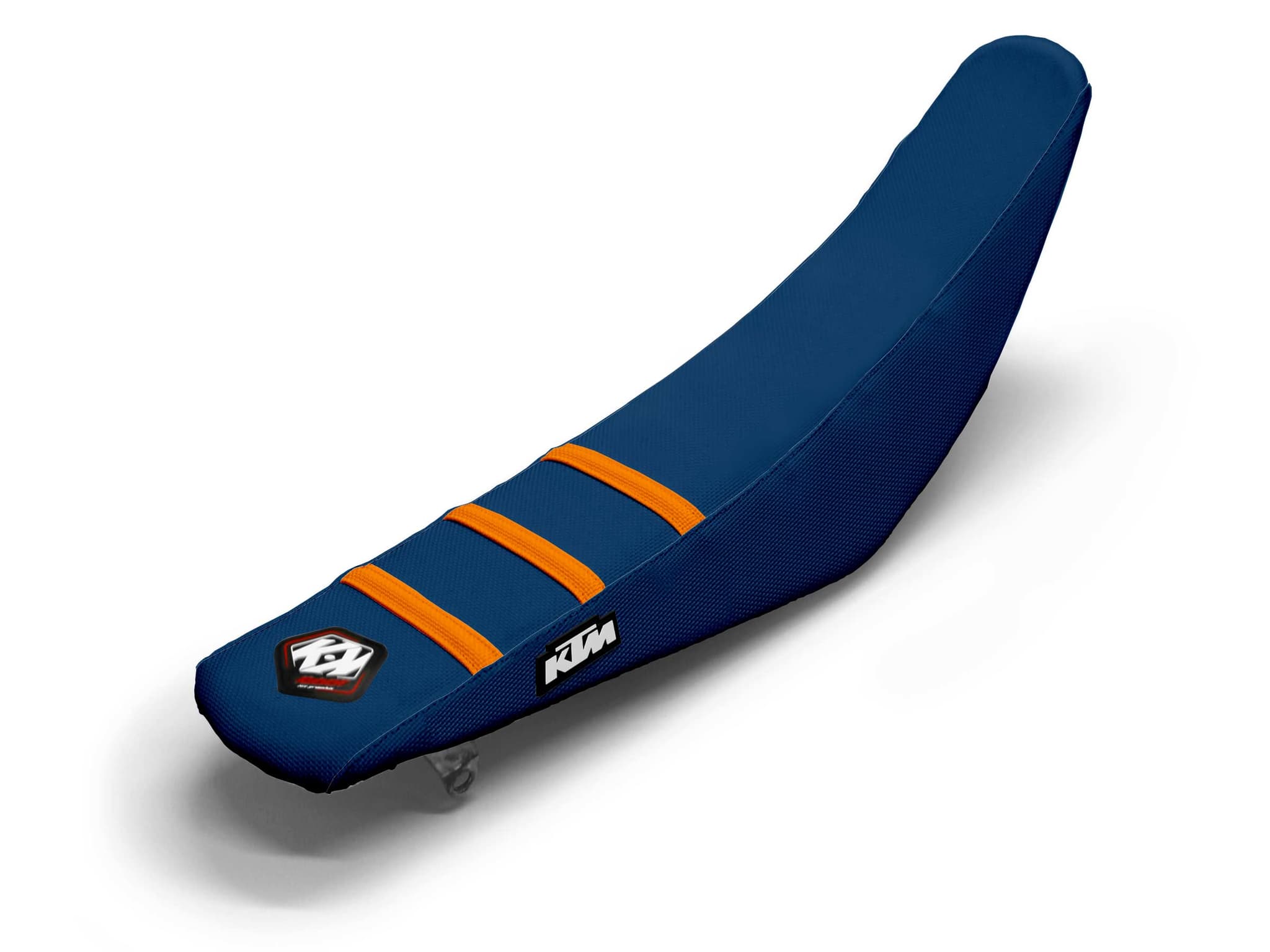 KTM Dirt Bike Seat Cover Orange/Navy 3 Ribs