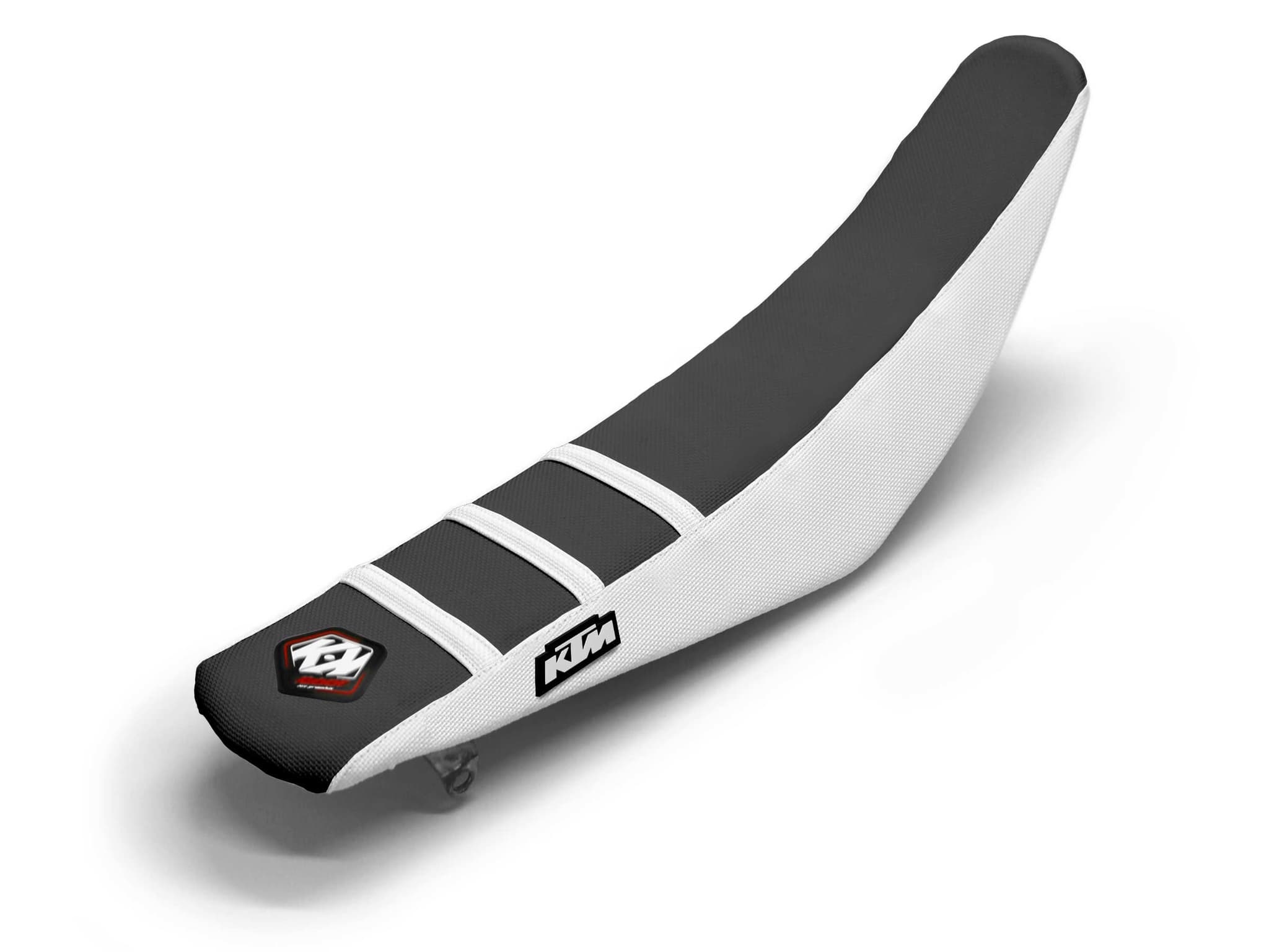 housse de selle motocross ktm blanc/noir 3 ribs | KTM | Kutvek