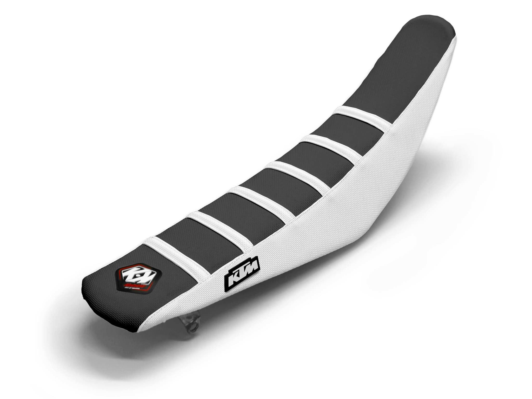 housse de selle motocross ktm blanc/noir 6 ribs | KTM | Kutvek