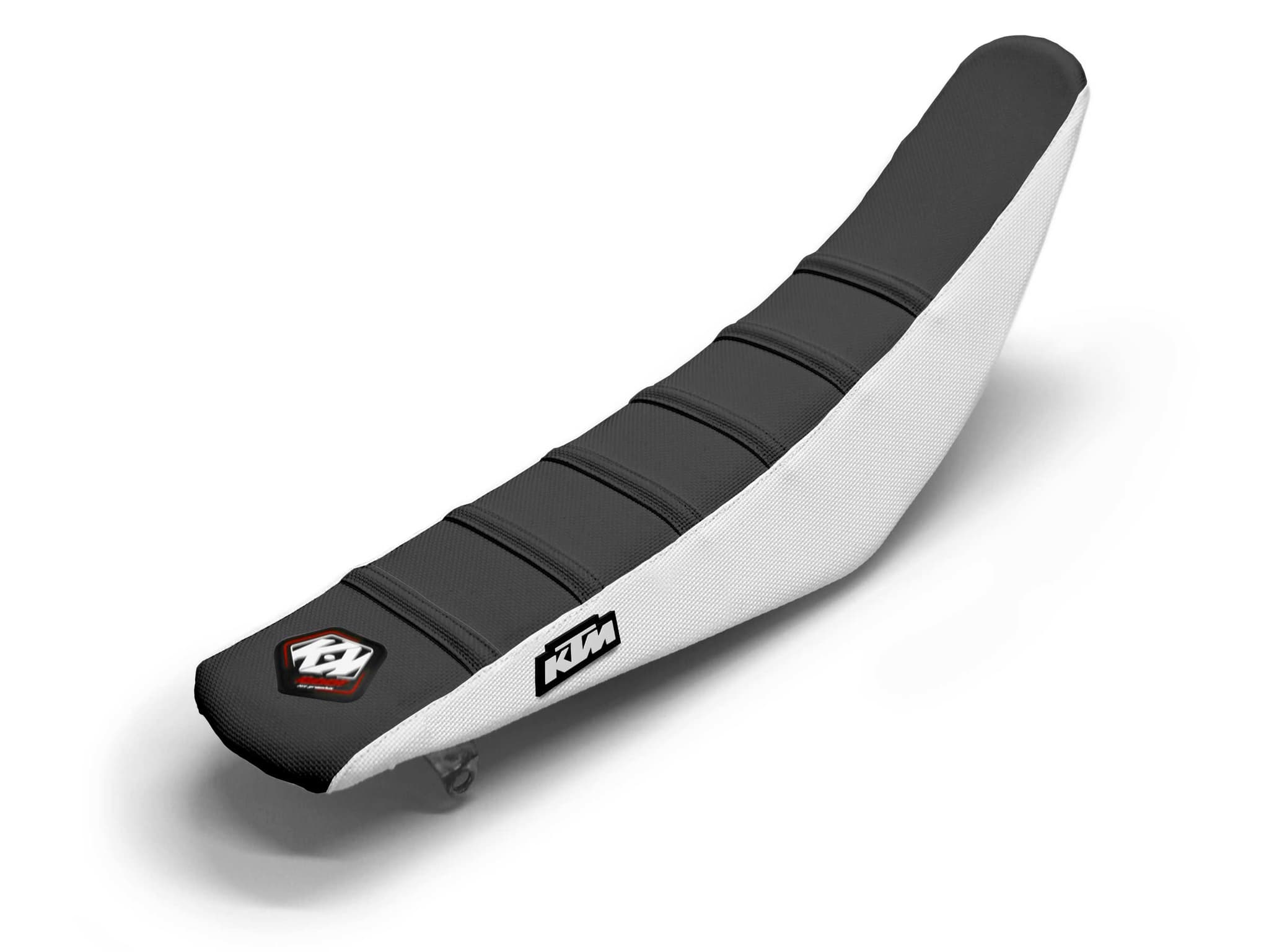housse de selle motocross ktm blanc/noir 6 ribs | KTM | Kutvek