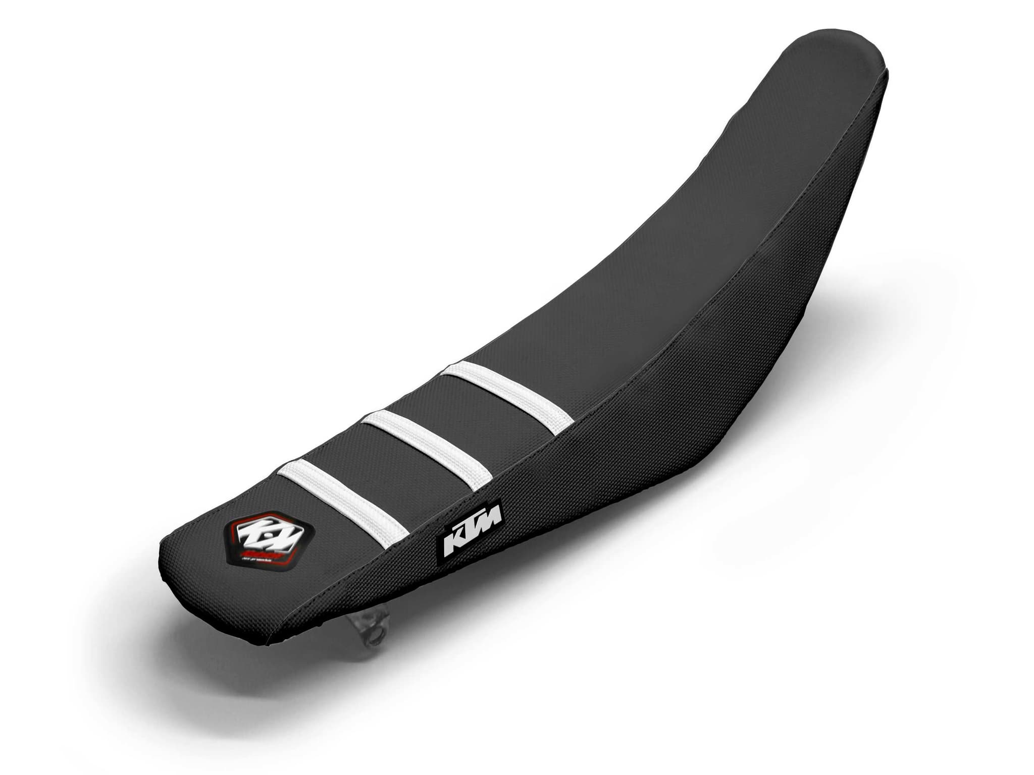 housse de selle motocross ktm blanc/noir 3 ribs | KTM | Kutvek