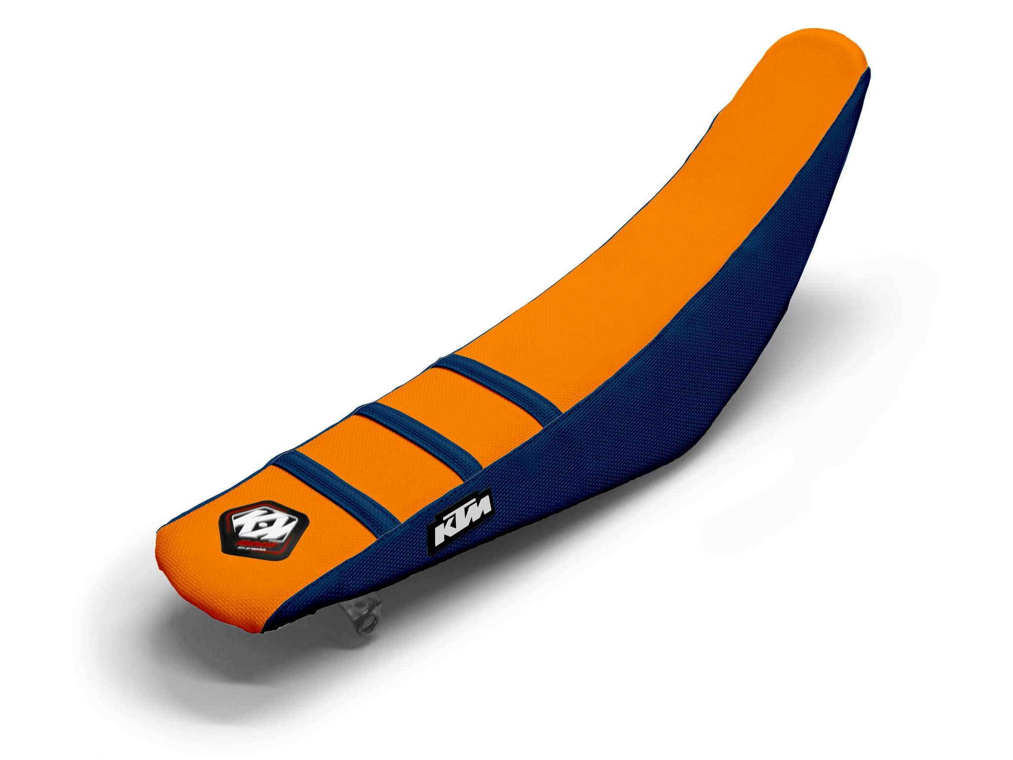 KTM Dirt Bike Seat Cover Orange/Navy 3 Ribs