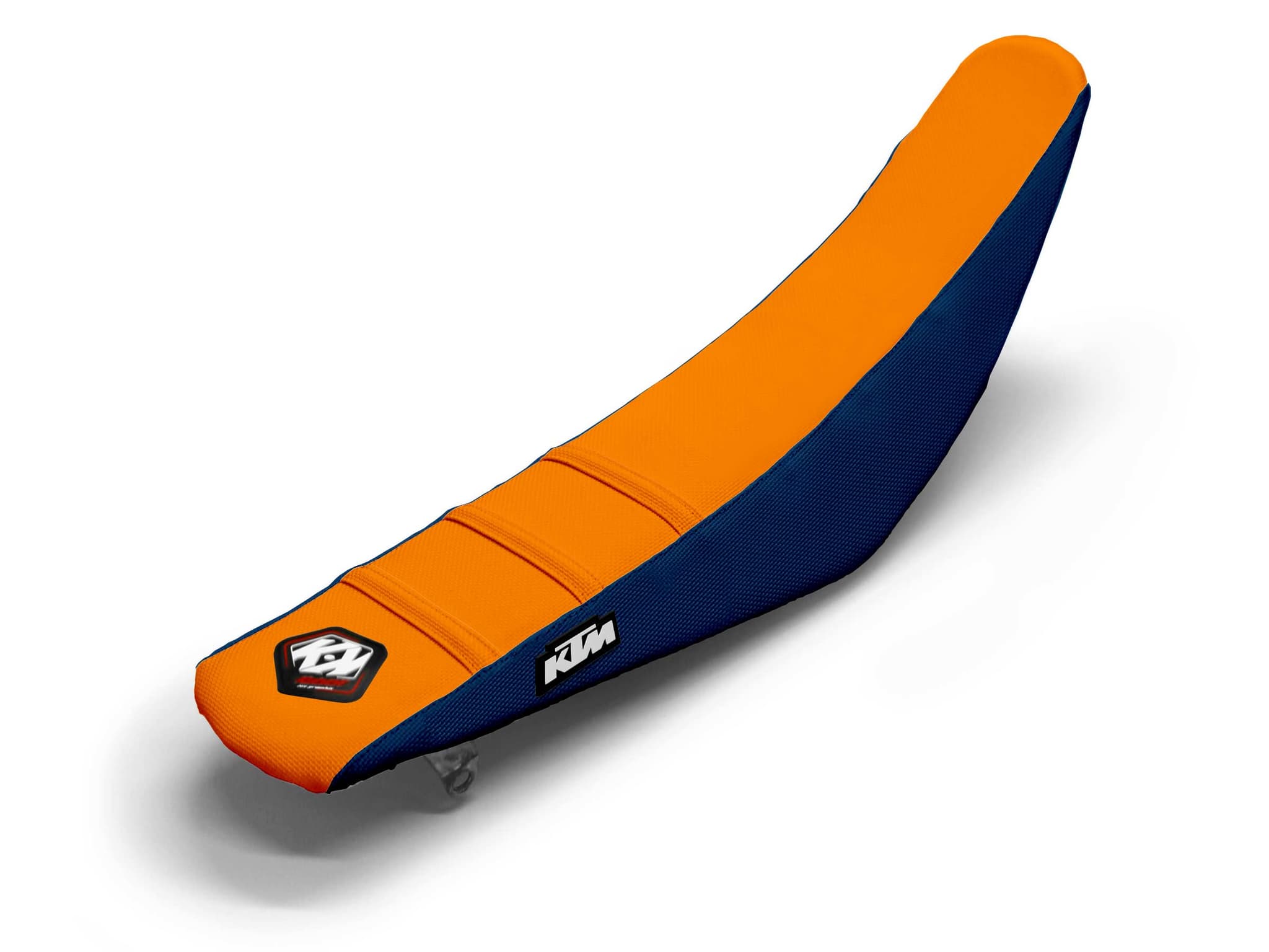 KTM Dirt Bike Seat Cover Orange/Navy 3 Ribs