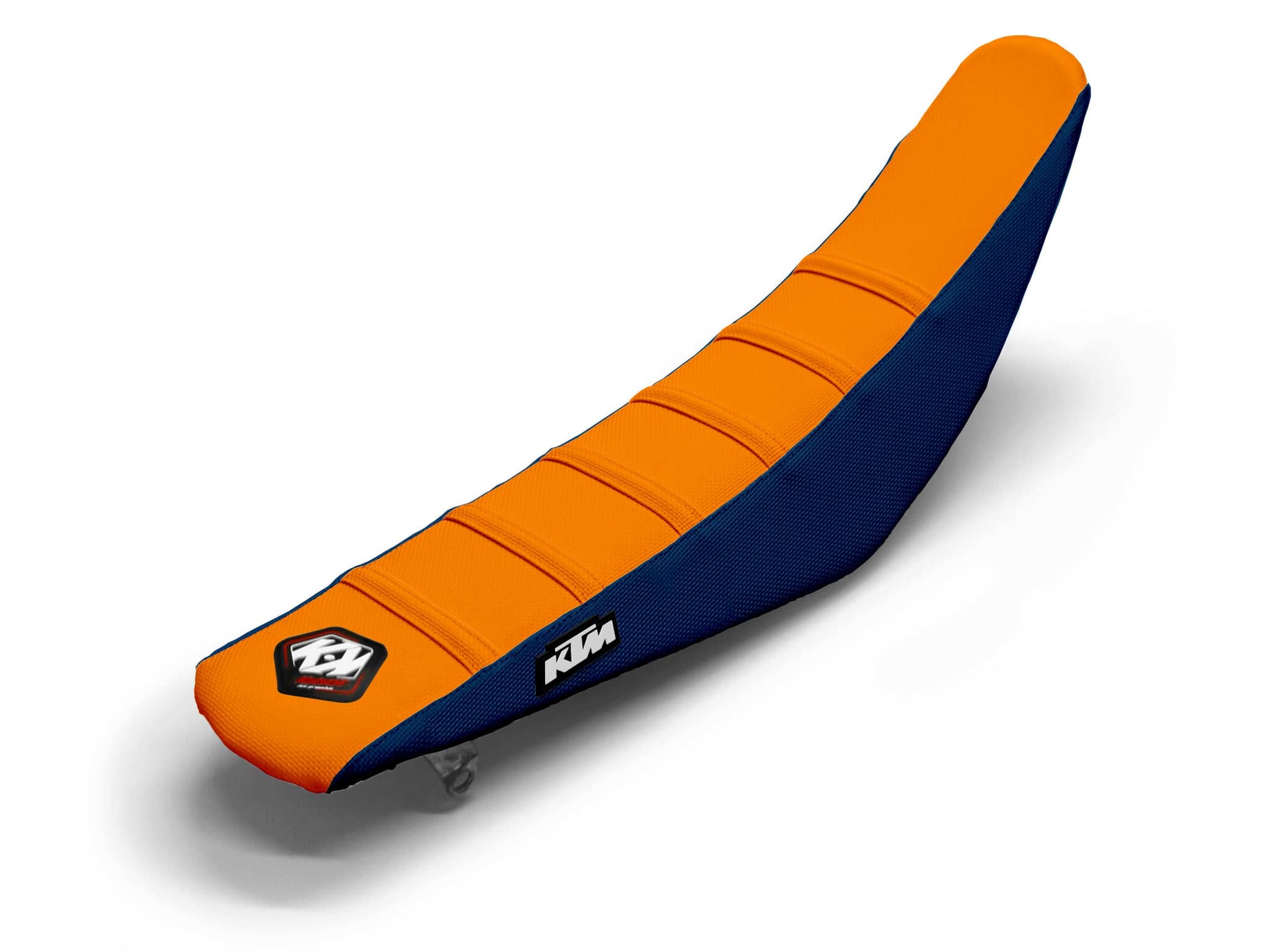 KTM Dirt Bike Seat Cover Orange/Navy 6 Ribs
