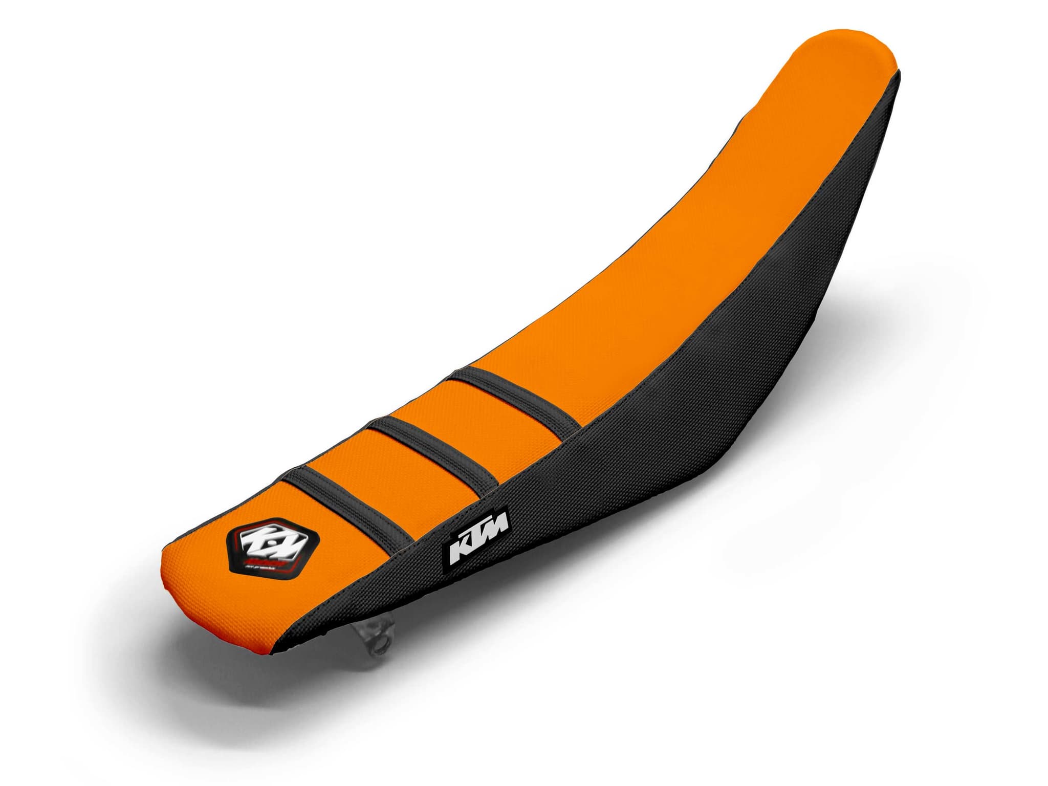 KTM Dirt Bike Seat Cover Black/Orange 3 Ribs