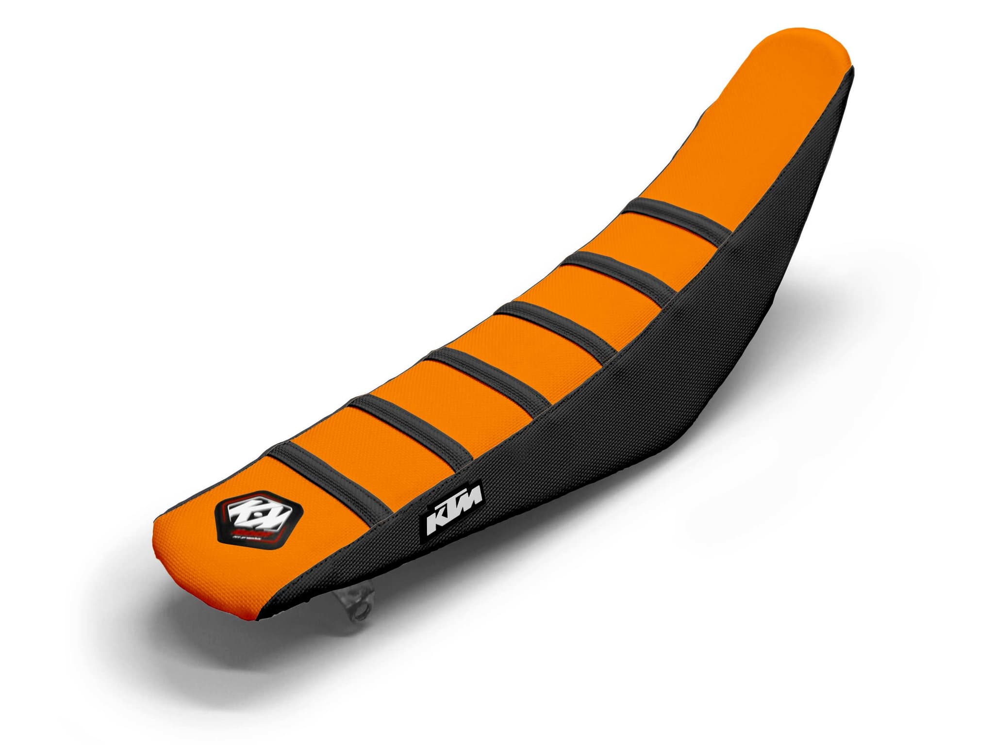 KTM Dirt Bike Seat Cover Black/Orange 6 Ribs