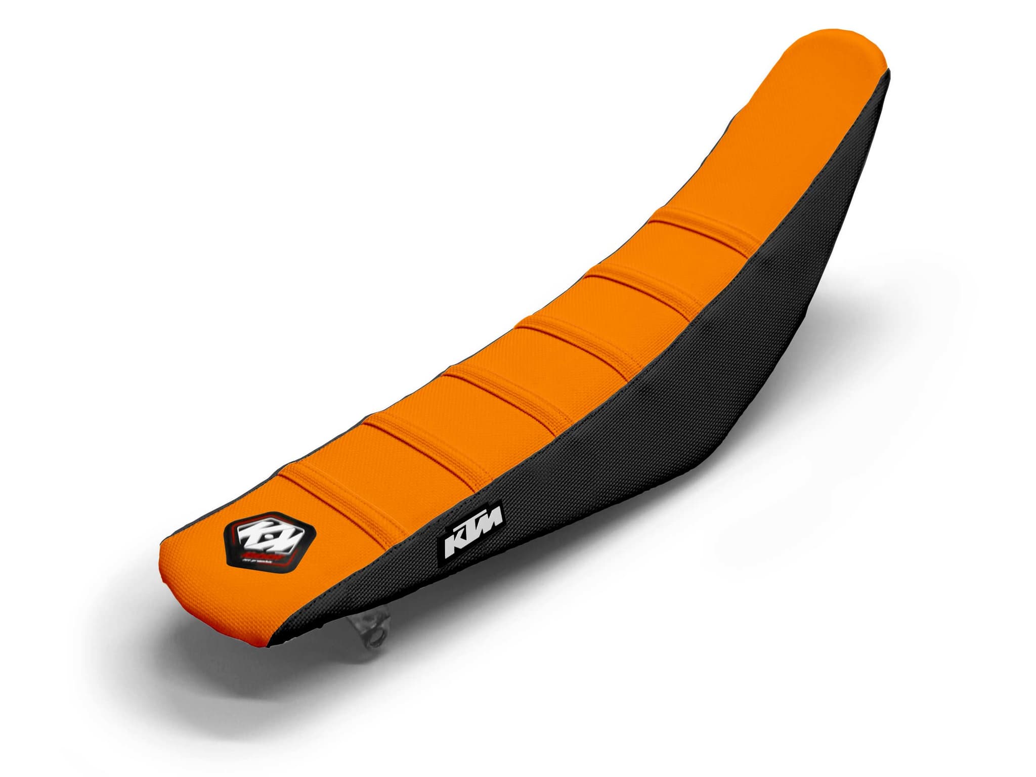 KTM Dirt Bike Seat Cover Orange/Black/Orange 6 Ribs