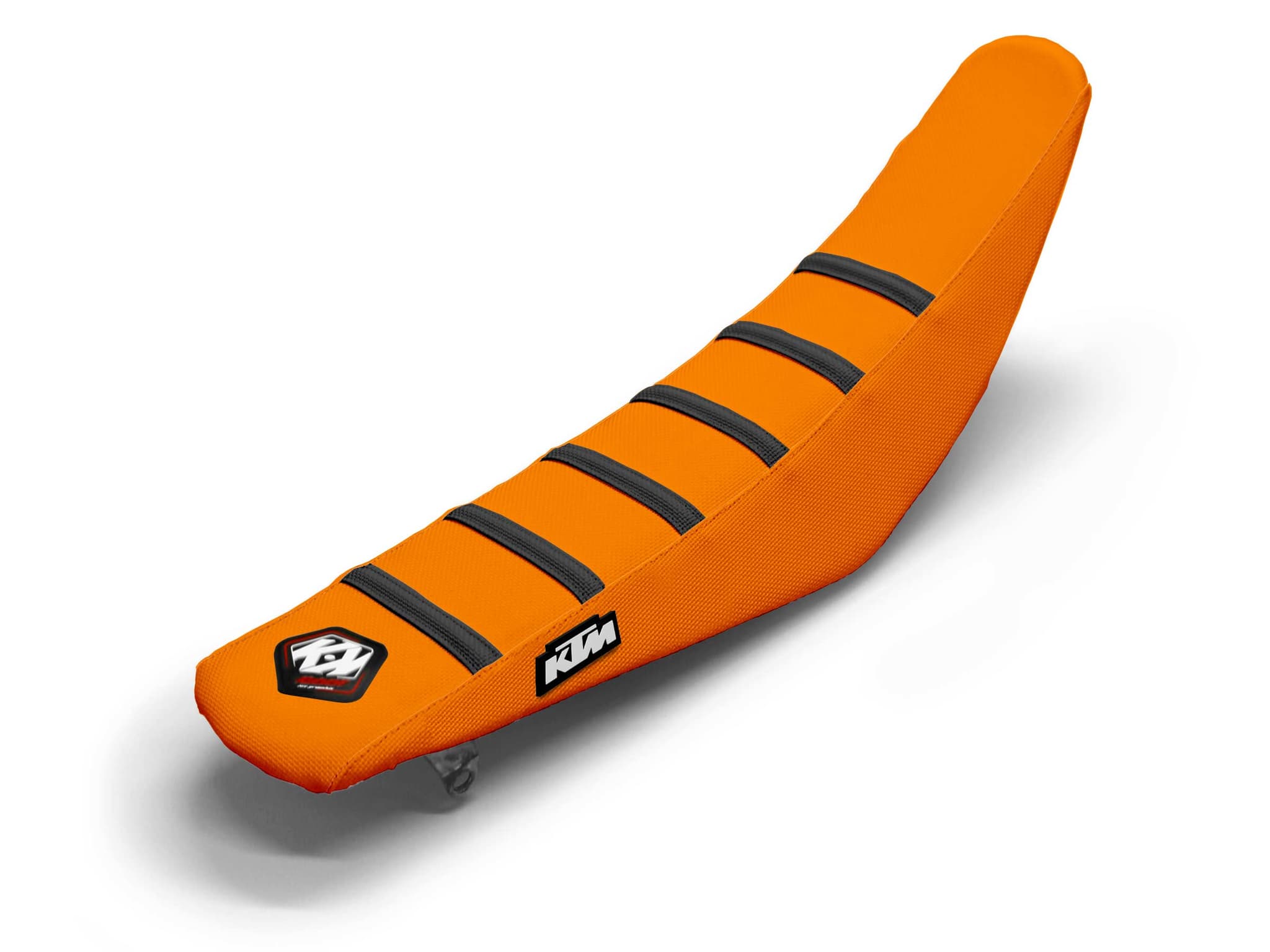 KTM Dirt Bike Seat Cover Black/Orange 6 Ribs