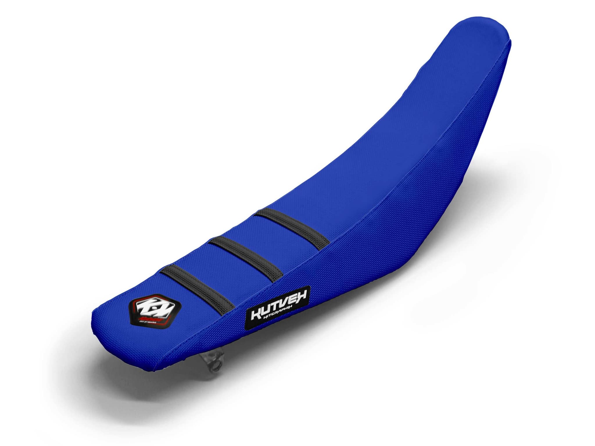 Dirt Bike Seat Cover Black/Blue 3 Ribs