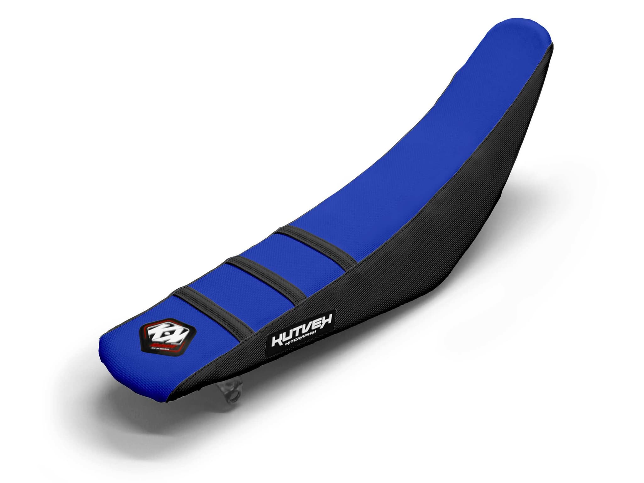 Dirt Bike Seat Cover Black/Blue 3 Ribs