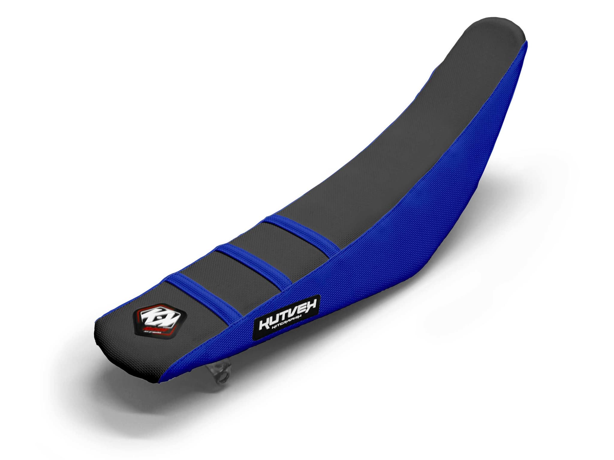 Dirt Bike Seat Cover Black/Blue 3 Ribs