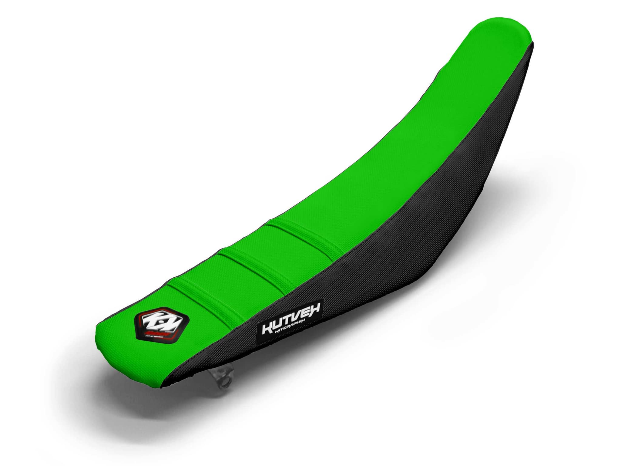 Dirt Bike Seat Cover KAWASAKI Green/Black 3 Ribs
