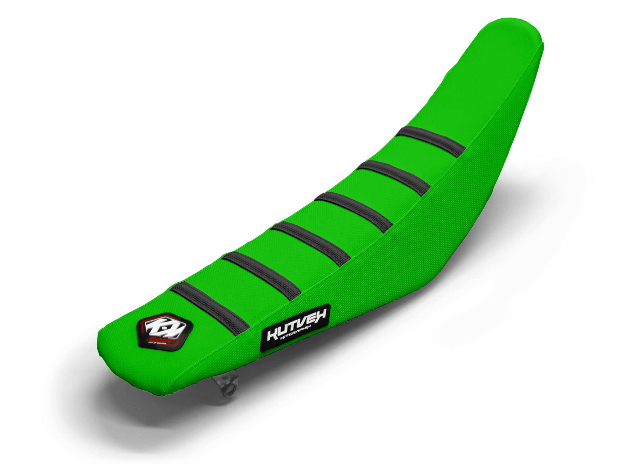 Dirt Bike Seat Cover KAWASAKI Green/Black 6 Ribs