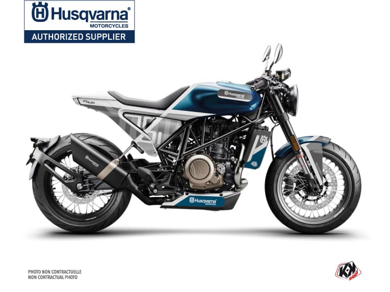 kit graphique moto sekment husqvarna vitpilen 701 bleu blanc