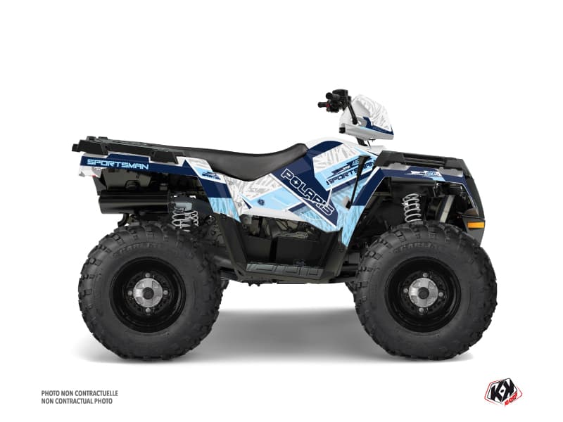 kit graphique quad polaris sportsman 450 serie blanc