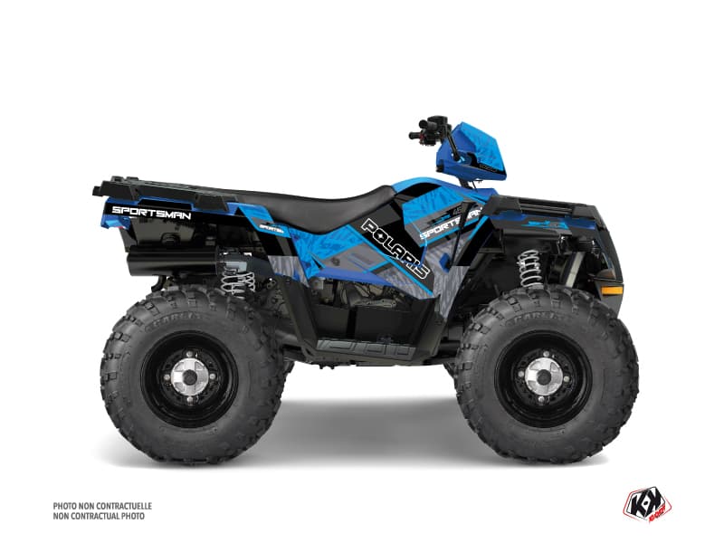 kit graphique quad polaris sportsman 450 serie bleu
