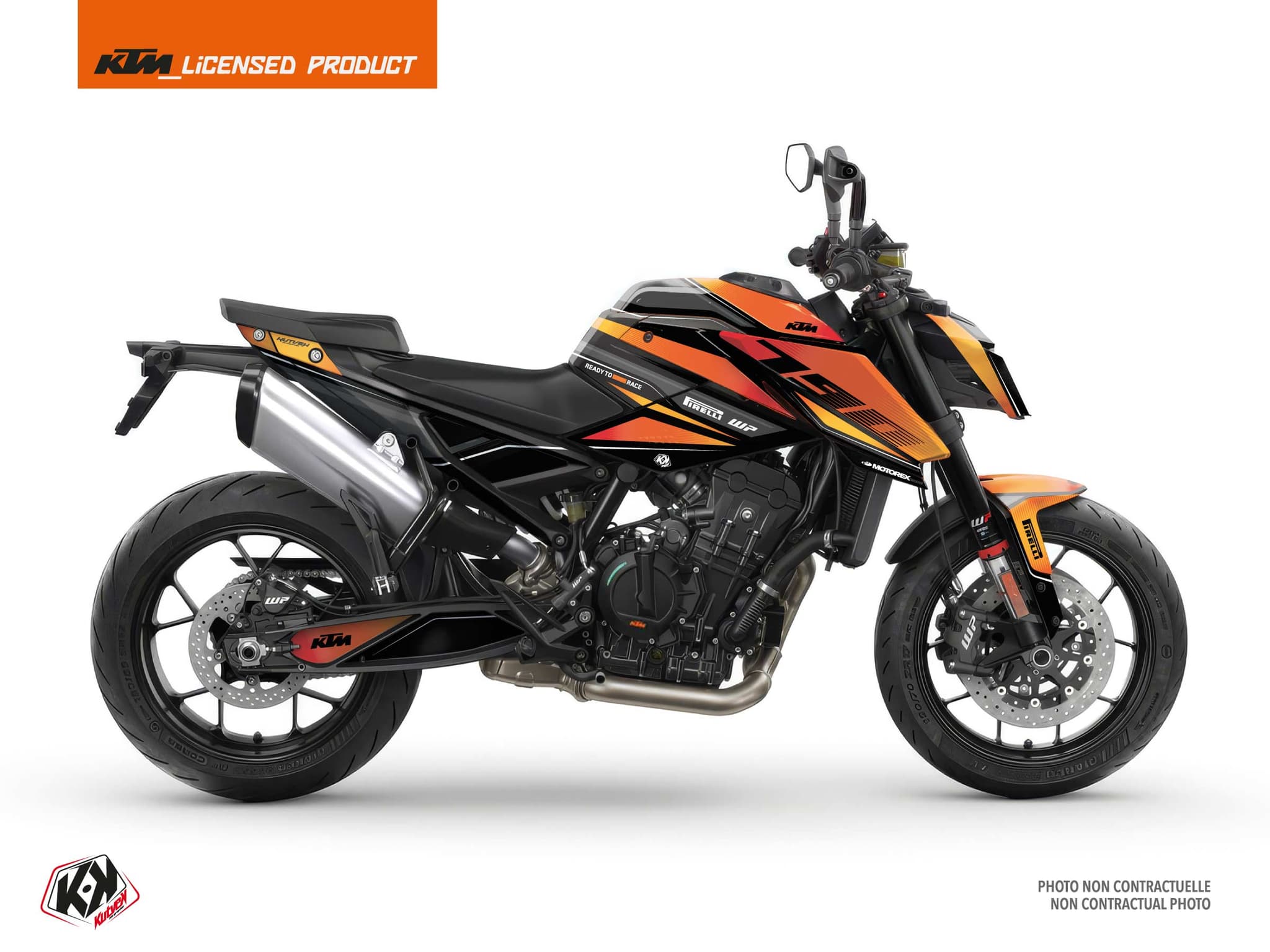 Street Bike KTM DUKE 790 SHARD Red graphic kit