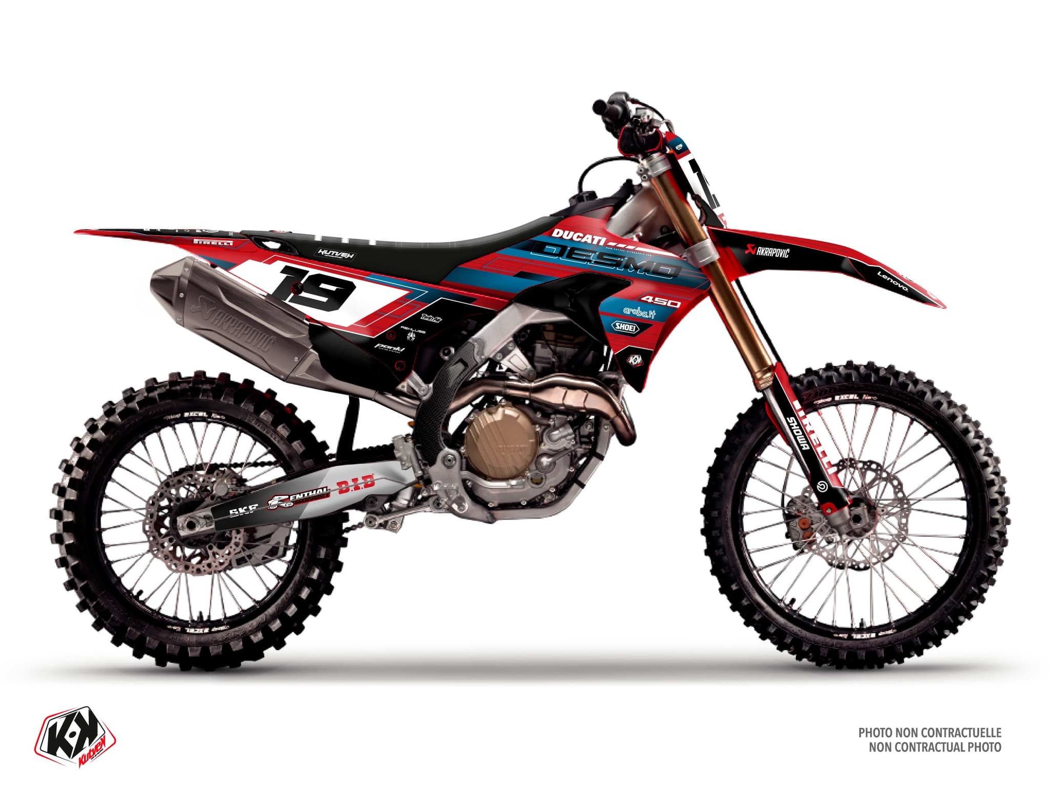 Graphic Kit Shift Blue Dirt Bike Ducati Desmo 450 MX