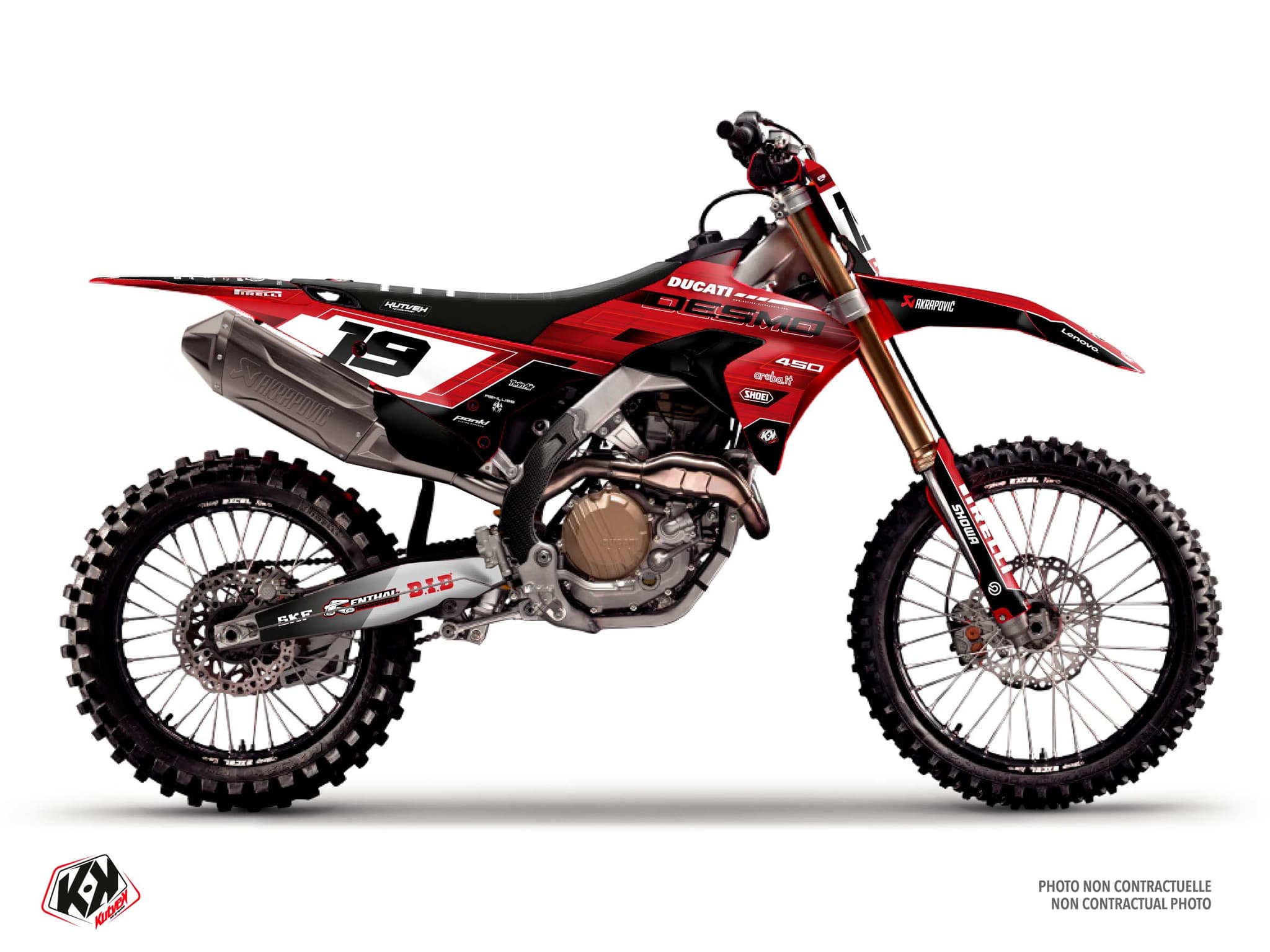 Graphic Kit Shift Red Dirt Bike Ducati Desmo 450 MX