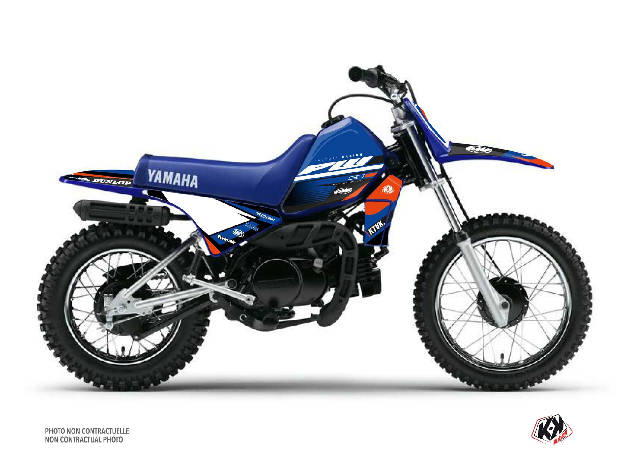 Yamaha PW 80 Dirt Bike Shok Graphic Kit Blue | PW 80 | Kutvek