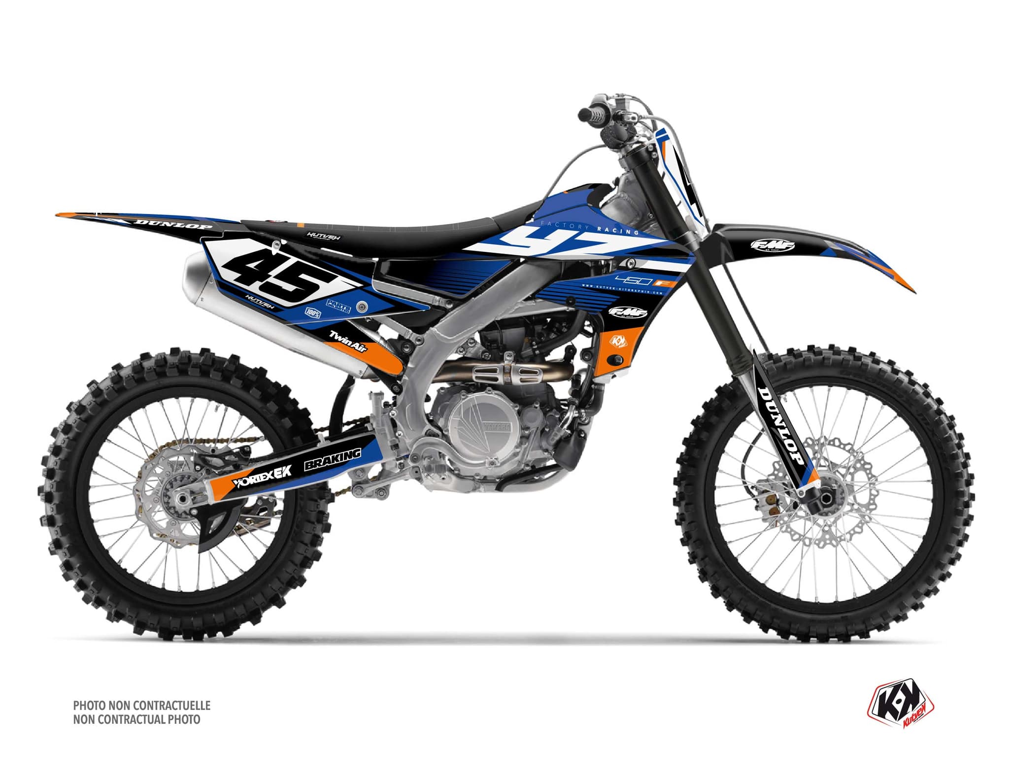 Graphic Kit Dirt Bike Shok Yamaha 450 YZF Blue | 450 YZF | Kutvek