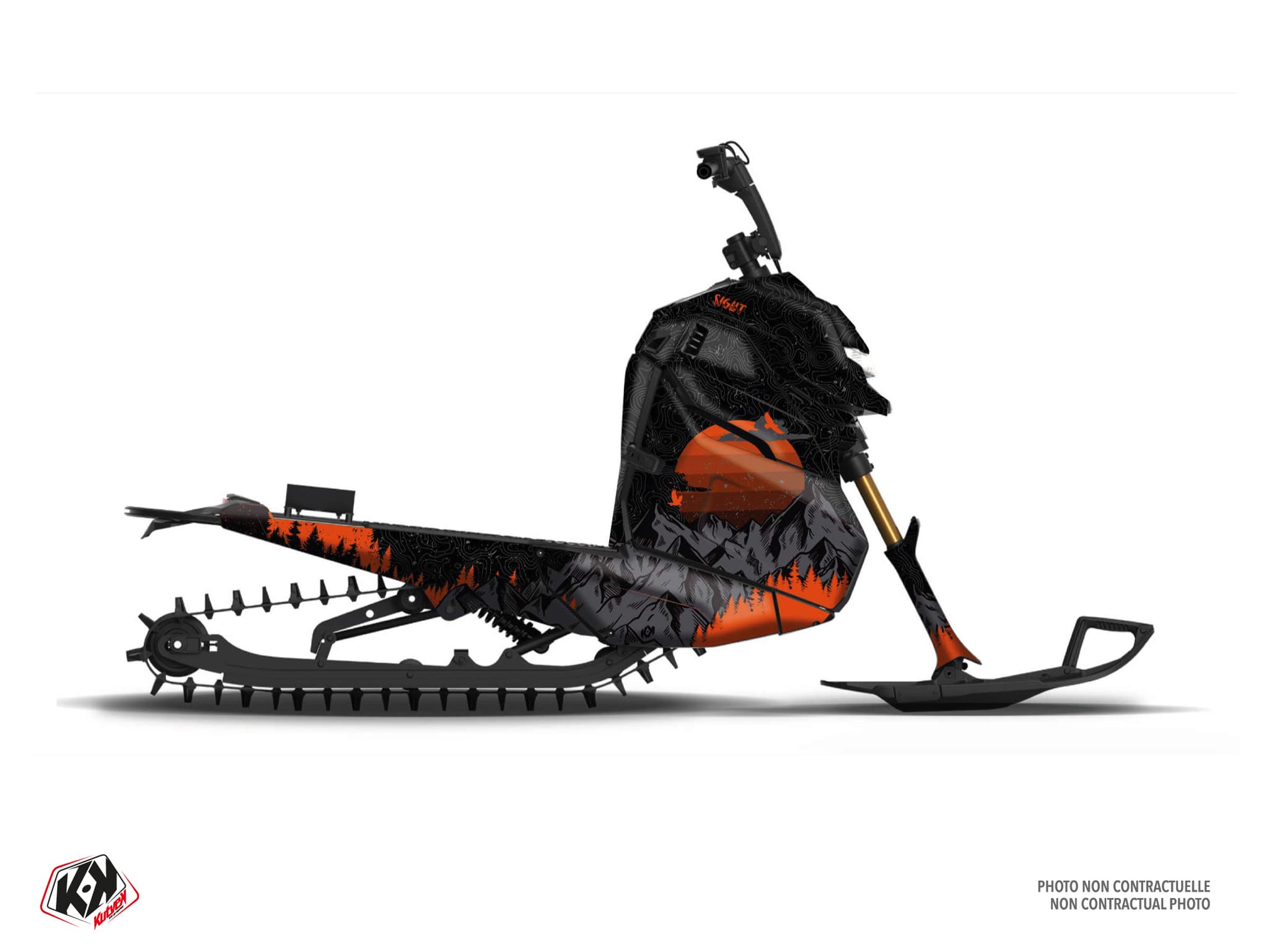 snowmobile widescape ws 250 sight orange graphic kit
