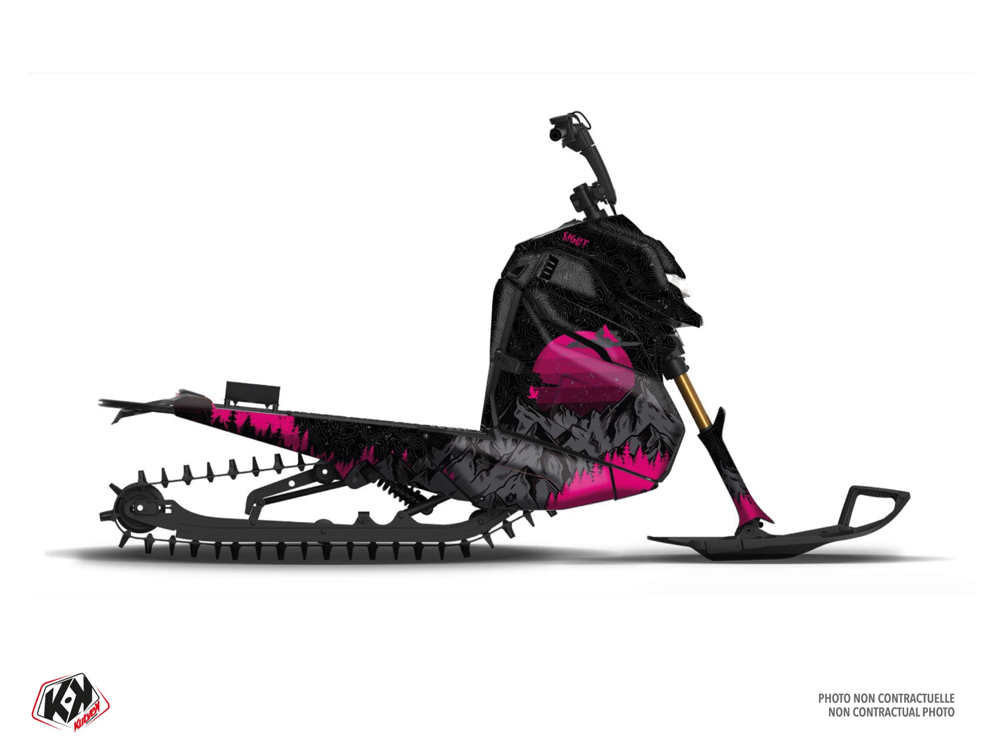 kit de decoração motoneige widescape ws 250 sight rosa