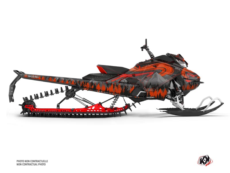 Kit déco BOREAL Noir-Rouge MOTONEIGE SKIDOO BACKCOUNTRY X-RS 850 E-TEC