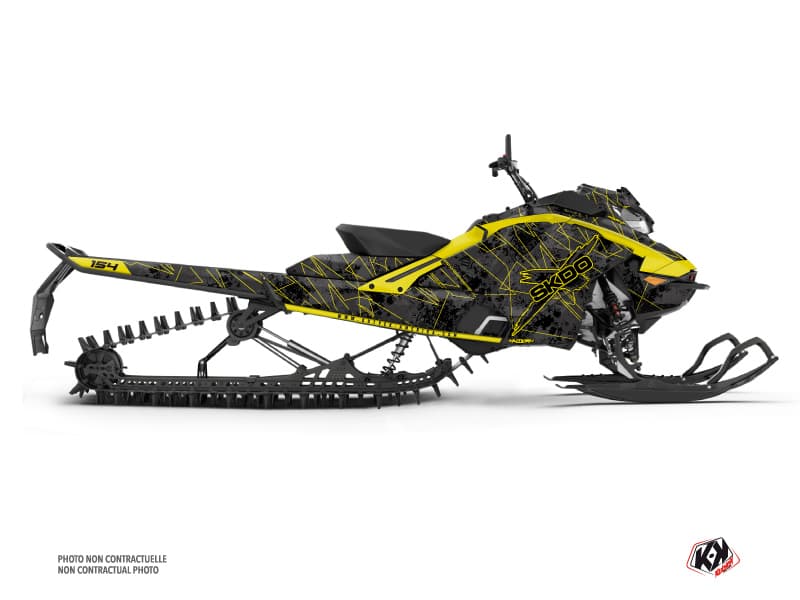 Kit déco DESTINY Noir-Jaune MOTONEIGE SKIDOO BACKCOUNTRY X-RS 850 E-TEC