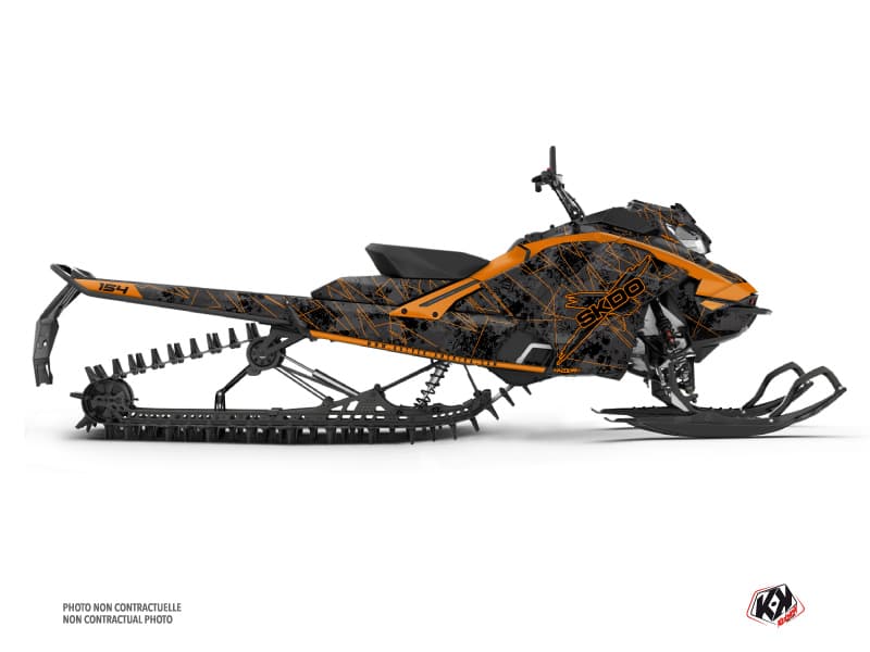 Kit déco DESTINY Noir-Orange MOTONEIGE SKIDOO BACKCOUNTRY X-RS 850 E-TEC
