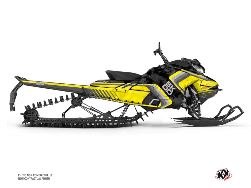 Kit déco RACE Jaune MOTONEIGE SKIDOO BACKCOUNTRY X-RS 850 E-TEC