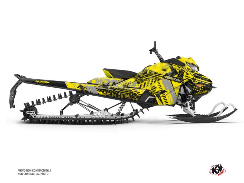Kit déco REDROCK Jaune-Noir MOTONEIGE SKIDOO BACKCOUNTRY X-RS 850 E-TEC