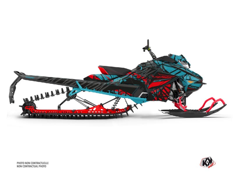 Kit déco SALVATION Bleu-Rouge Motoneige SKIDOO BACKCOUNTRY X-RS 850 E-TEC