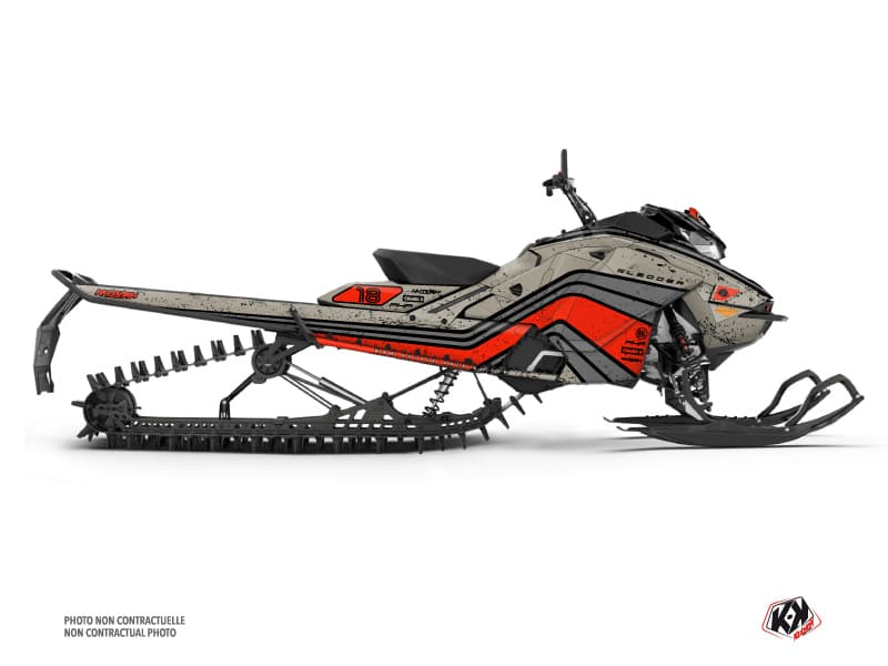 Kit déco SLEDDER Rouge MOTONEIGE SKIDOO BACKCOUNTRY X-RS 850 E-TEC