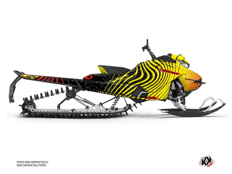 Kit déco SNW Jaune MOTONEIGE SKIDOO BACKCOUNTRY X-RS 850 E-TEC