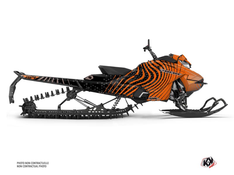 Kit déco SNW Noir-Orange MOTONEIGE SKIDOO BACKCOUNTRY X-RS 850 E-TEC