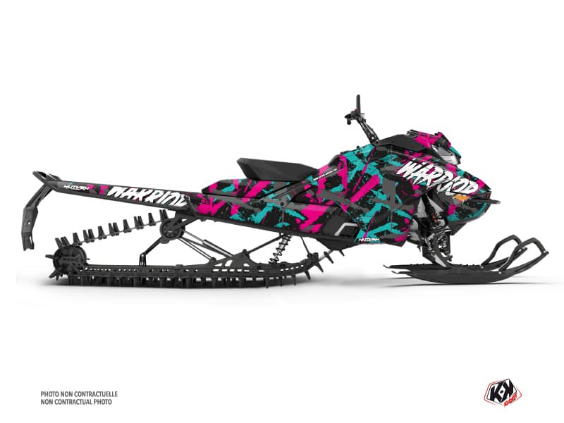 Kit déco WARRIOR Rose Motoneige SKIDOO BACKCOUNTRY X-RS 850 E-TEC