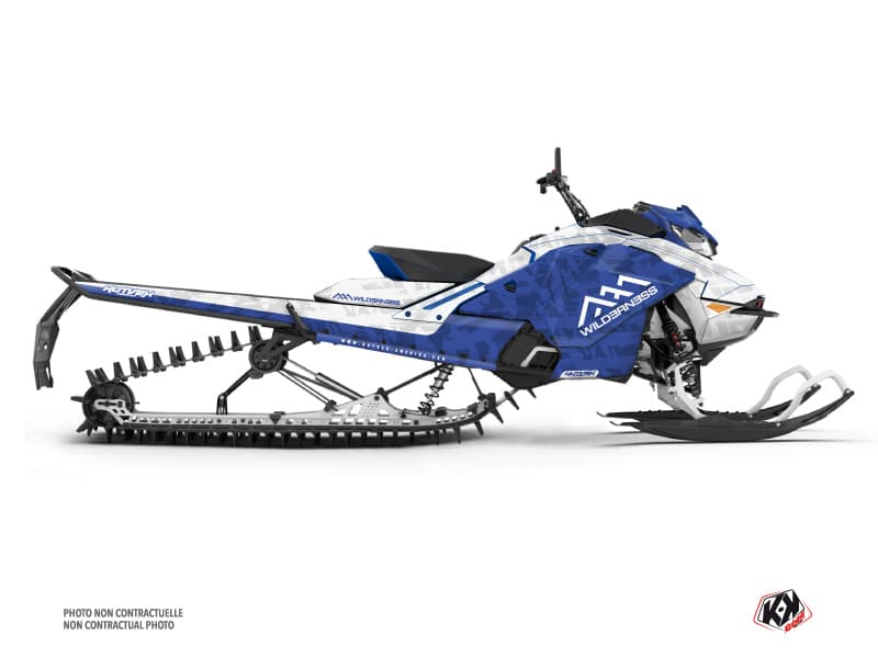 Kit déco WILDERNESS Bleu-Blanc MOTONEIGE SKIDOO BACKCOUNTRY X-RS 850 E-TEC