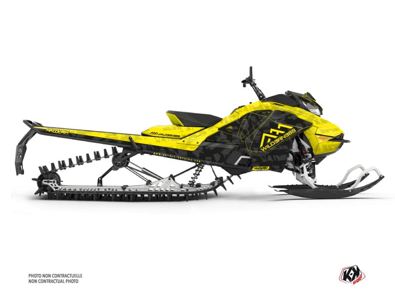 Kit déco WILDERNESS Noir-Jaune MOTONEIGE SKIDOO BACKCOUNTRY X-RS 850 E-TEC