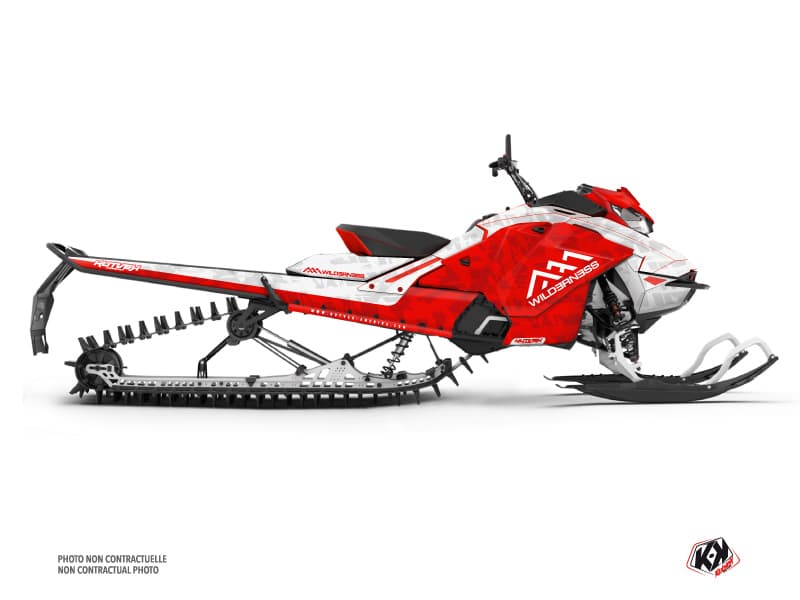 Kit déco WILDERNESS Rouge-Blanc MOTONEIGE SKIDOO BACKCOUNTRY X-RS 850 E-TEC