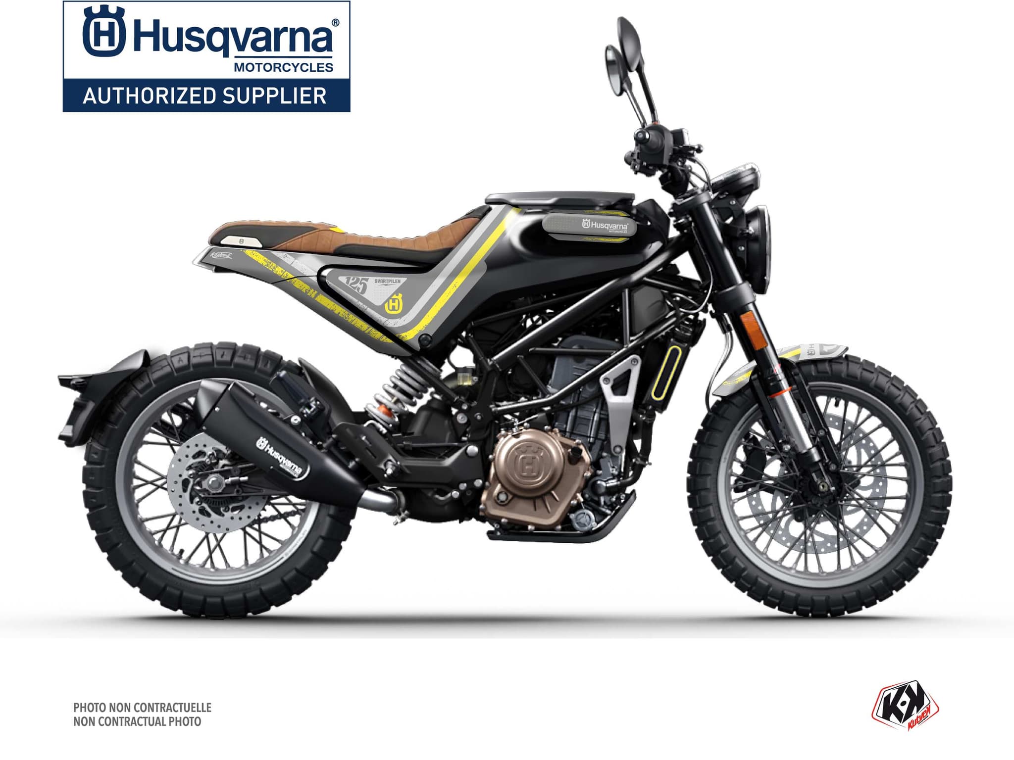 Kit Graphique Moto skramb Husqvarna Svartpilen 125 Jaune | Husqvarna | Kutvek