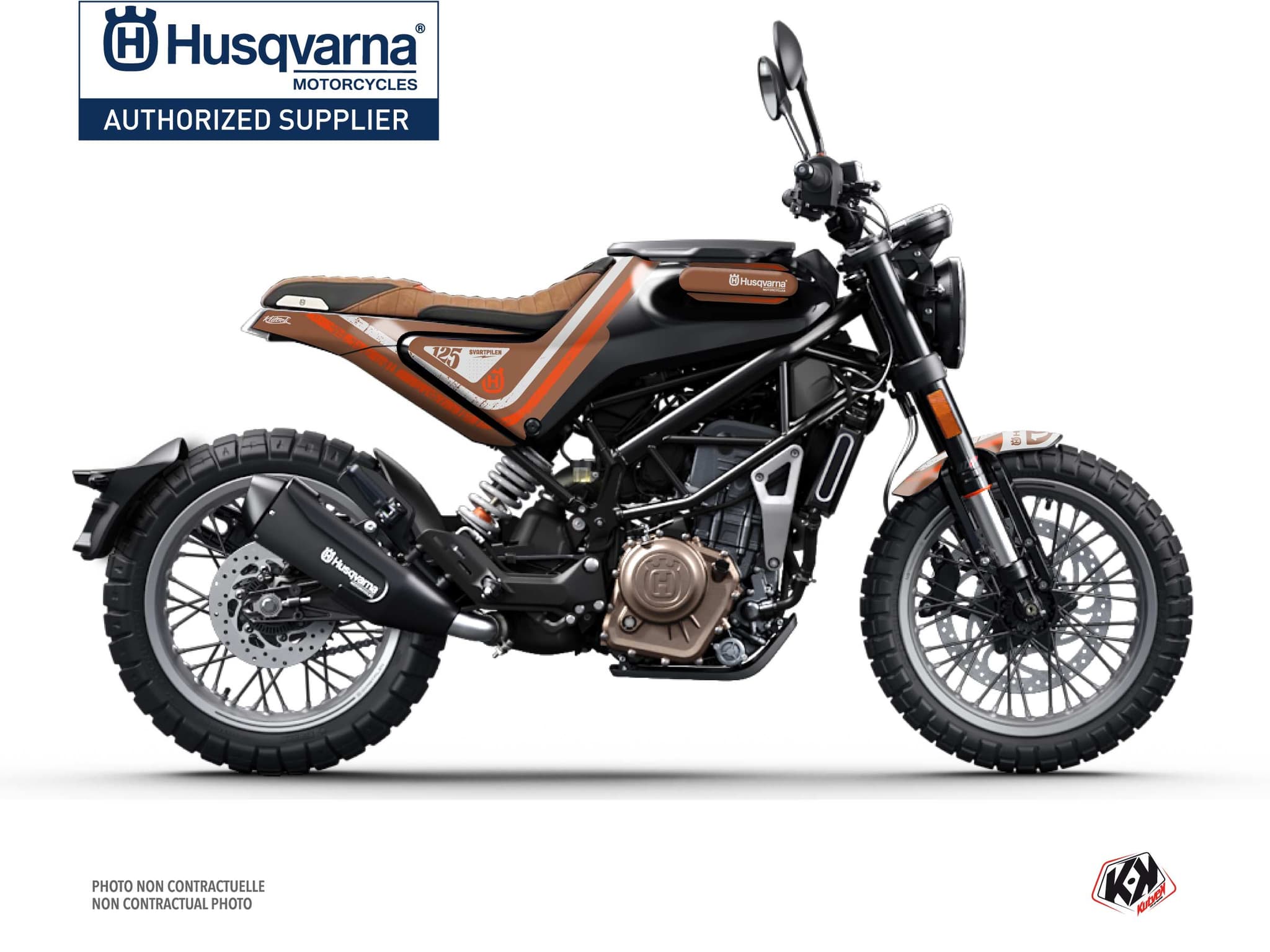 kit de decoración moto skramb husqvarna svartpilen 125 naranja | Husqvarna | Kutvek