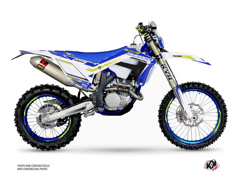 dirt bike sherco se 125 factory skratch white graphic kit